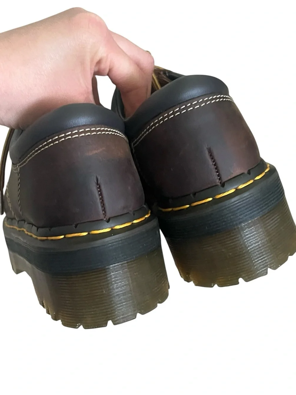 Dr. Martens brown platform